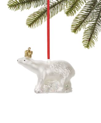 Holiday Lane - Shine Bright Crowned Polar Bear Ornament