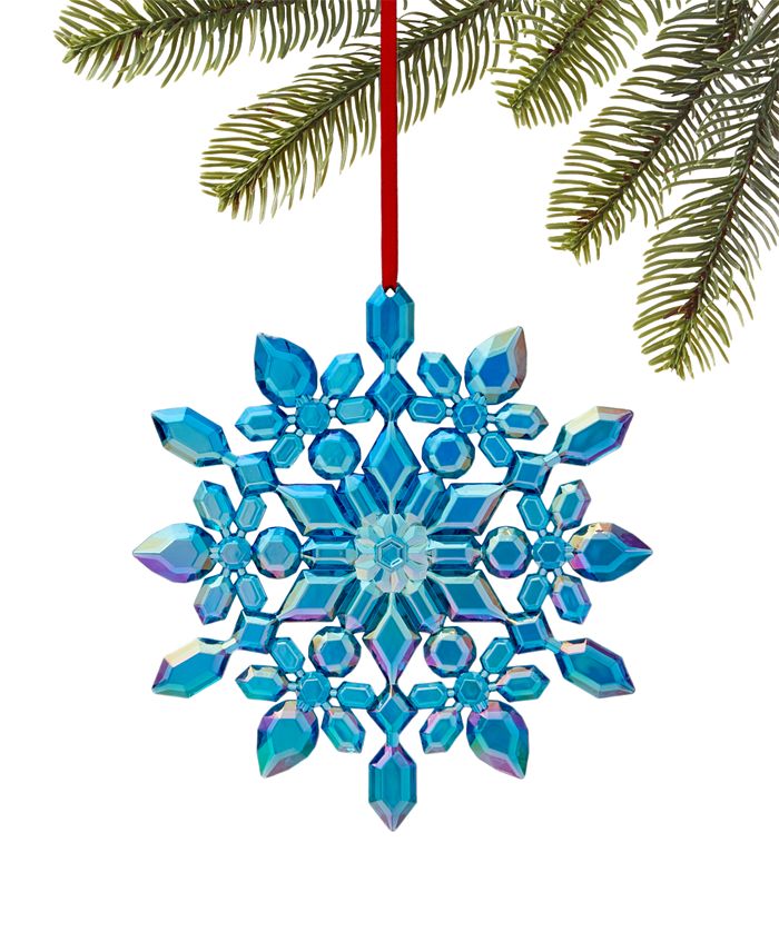Holiday Lane Patina Iridescent Blue Snowflake Ornament, Created for ...