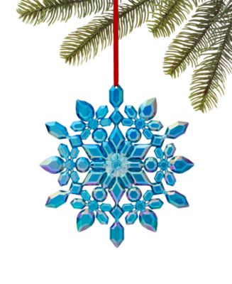 Holiday Lane Mini Plastic Snowflake Pattern Ornaments, Set of 8, Created  for Macy's