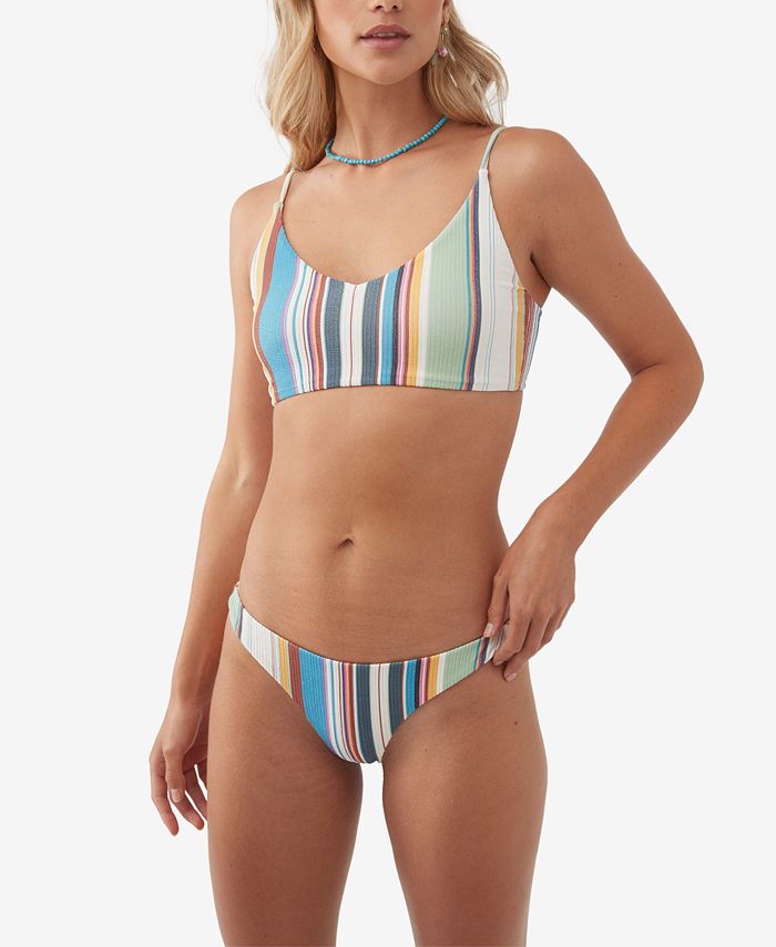 O'Neill Juniors' Stripe Bikini Top & Bottoms - Macy's