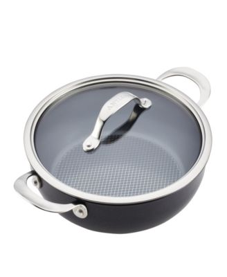 X Hybrid Nonstick Aluminum 4 QT Casserole Pan With Lid