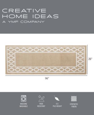 Christine Trellis Border Tufted Runner Rugs