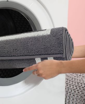 Jean Pierre Double Line Border Tufted - Machine Washable Runner Rug, 26" x 96"