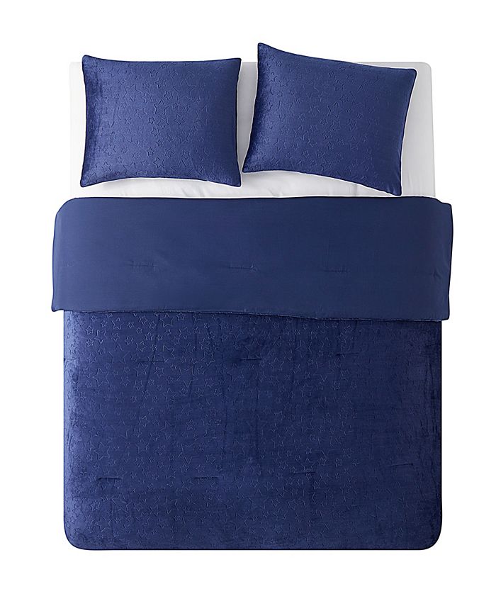 Olivia & Finn Plush Embossed Stars 2Piece Comforter Set, Twin Macy's