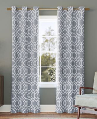 Sun Zero Eldon Grommet Single Curtain Panel Collection In Gray