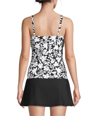 Women's V-Neck Wrap Underwire Tankini Swimsuit Top