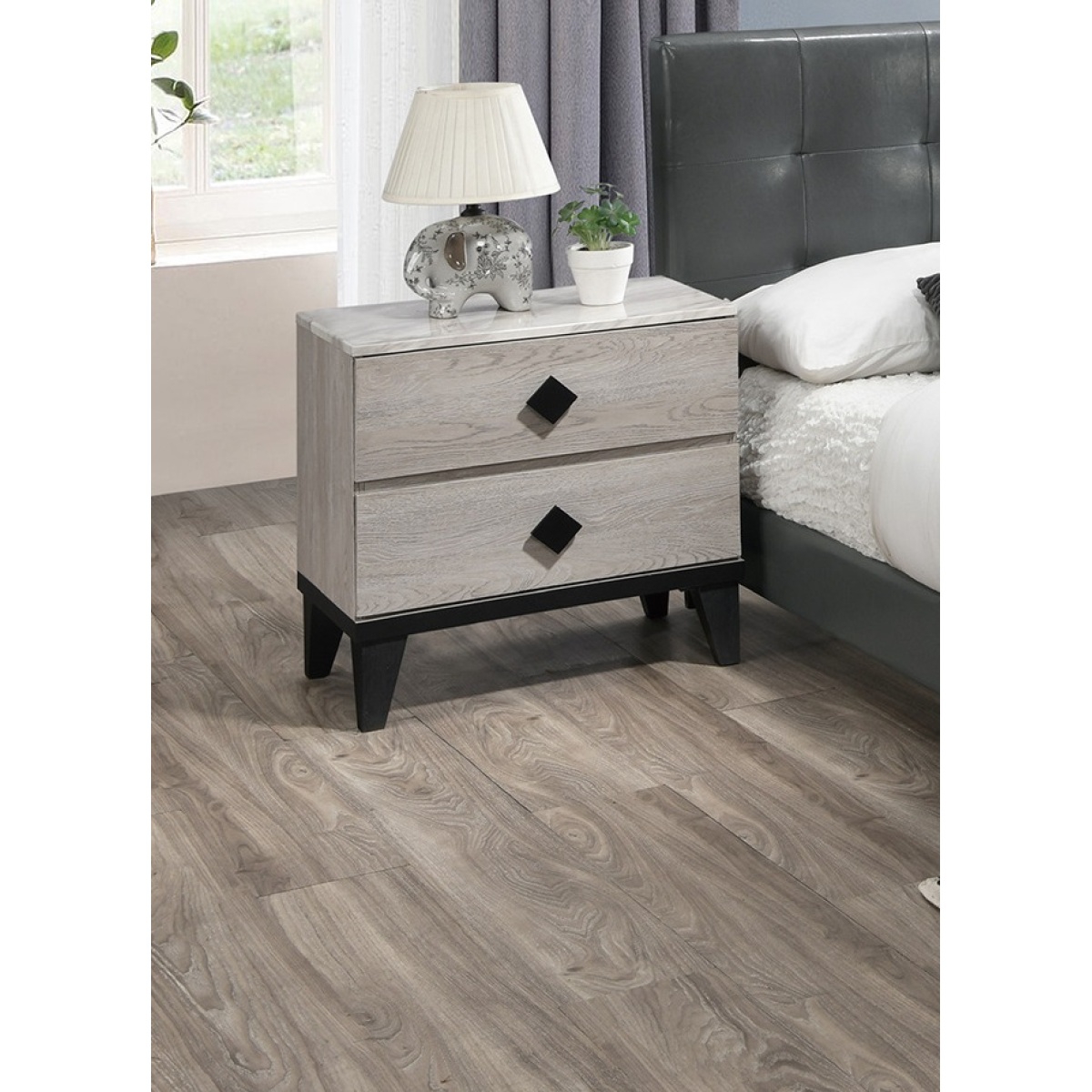 Simplie Fun Bedroom Furniture Contemporary Look Nightstand