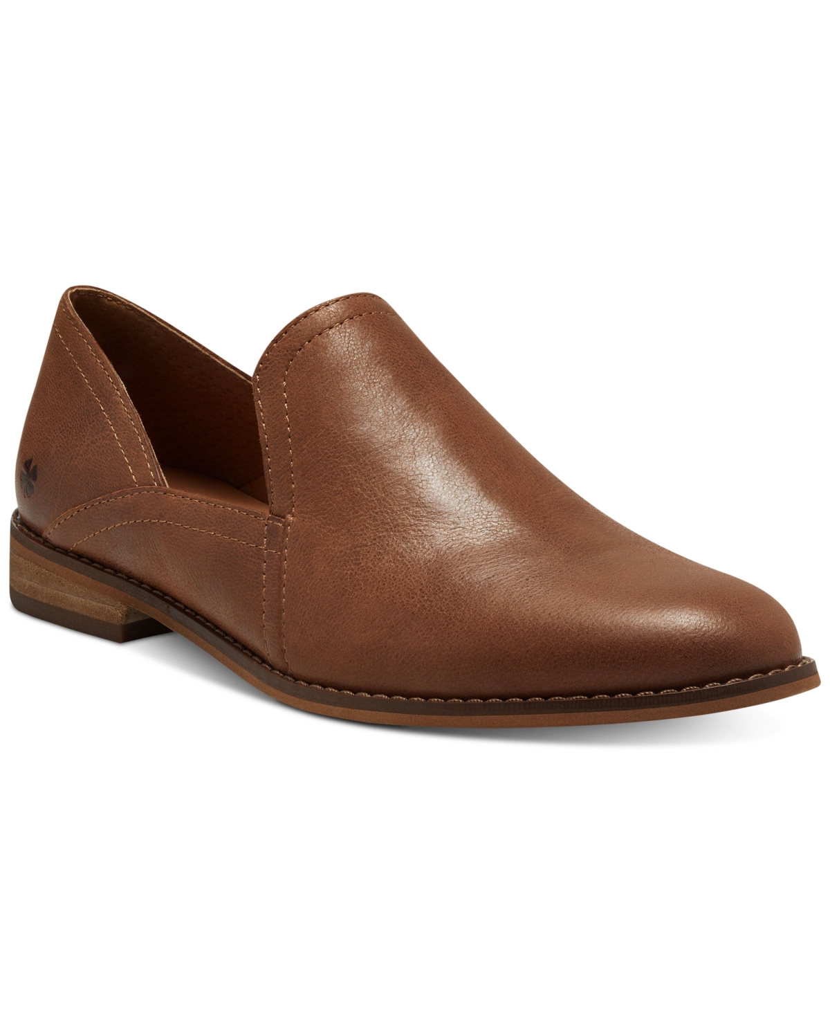 Shop Lucky Brand Women's Ellopy Cutout Flat Loafers In Ginger Leather