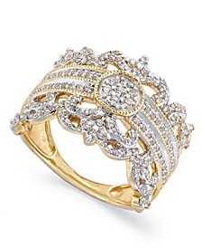 Diamond Vintage Crown Ring in 14k Gold (3/4 ct. t.w.)