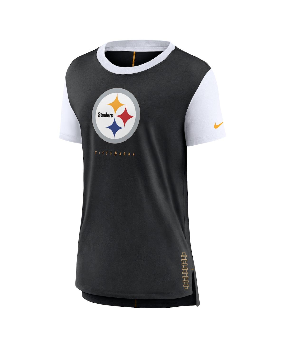 Shop Nike Women's  Black Pittsburgh Steelers Team T-shirt