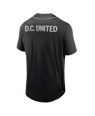 Men's Black D.C. United Third Period Fashion Baseball Button-Up Jersey