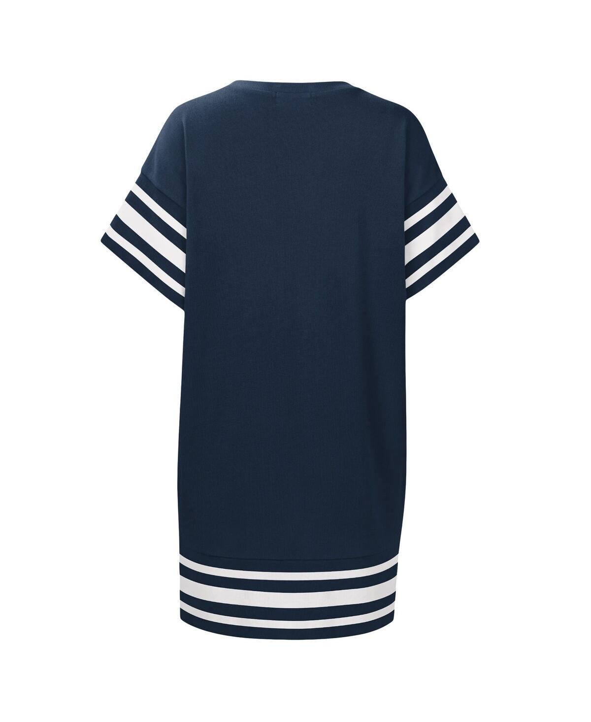 TOUCHÉ WOMEN'S TOUCH NAVY NEW YORK YANKEES CASCADE T-SHIRT DRESS 