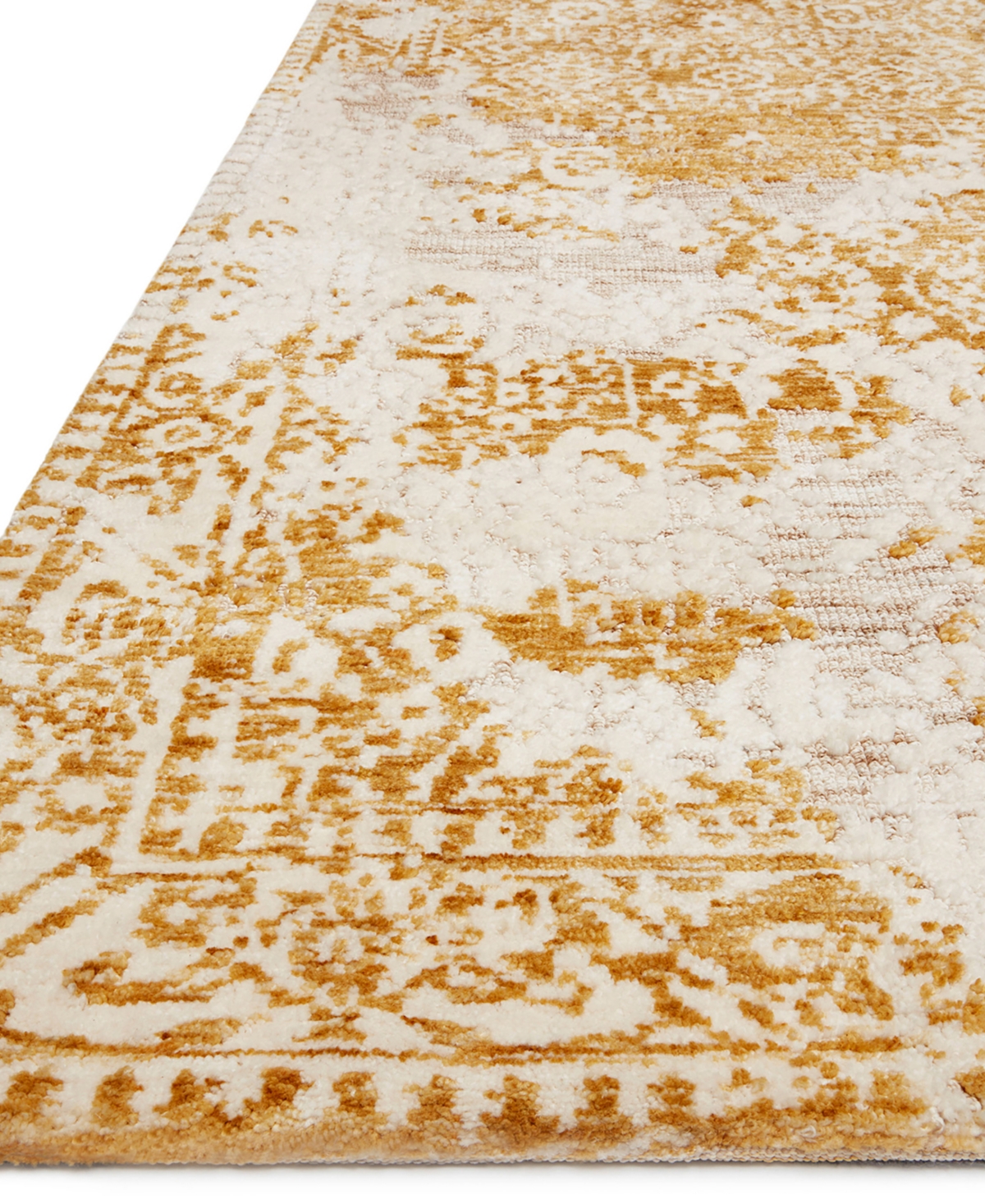 Shop Magnolia Home By Joanna Gaines X Loloi Lindsay Lis-01 5' X 7'6" Area Rug In Gold,white