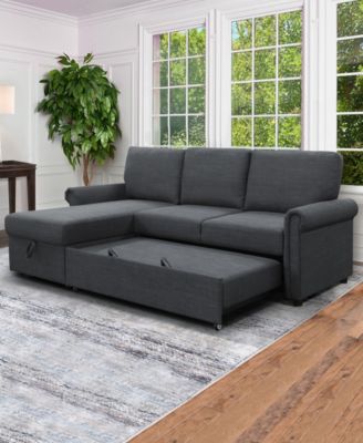 Hamilton 2 Piece Storage Sofa Bed Reversible Sectional