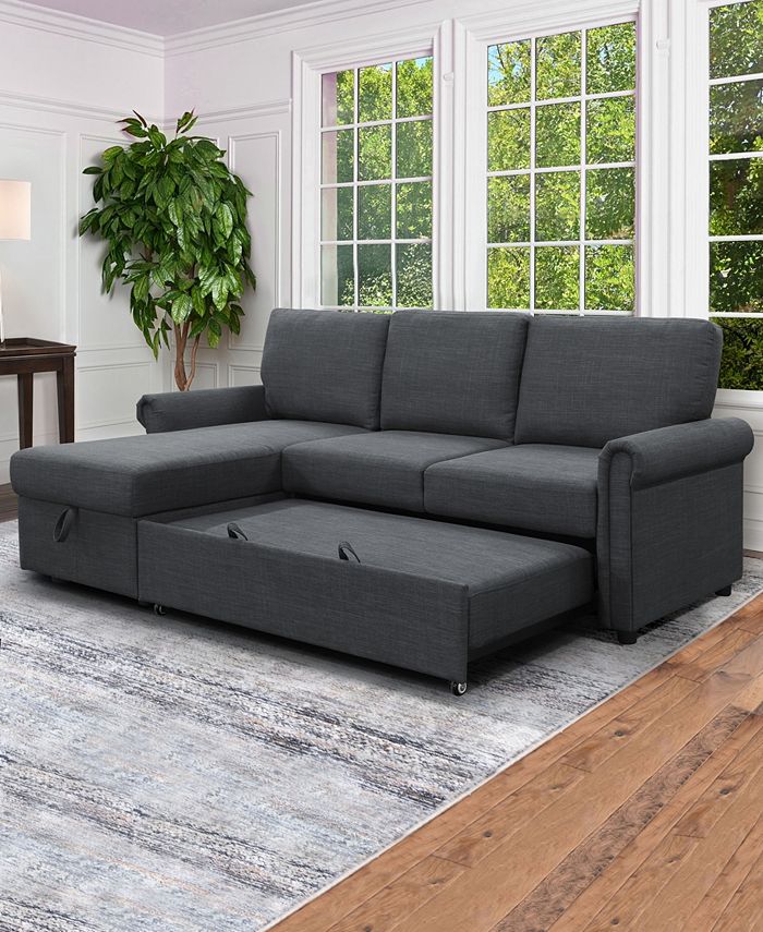 Abbyson Living Hamilton 2 Piece Storage Sofa Bed Reversible Sectional