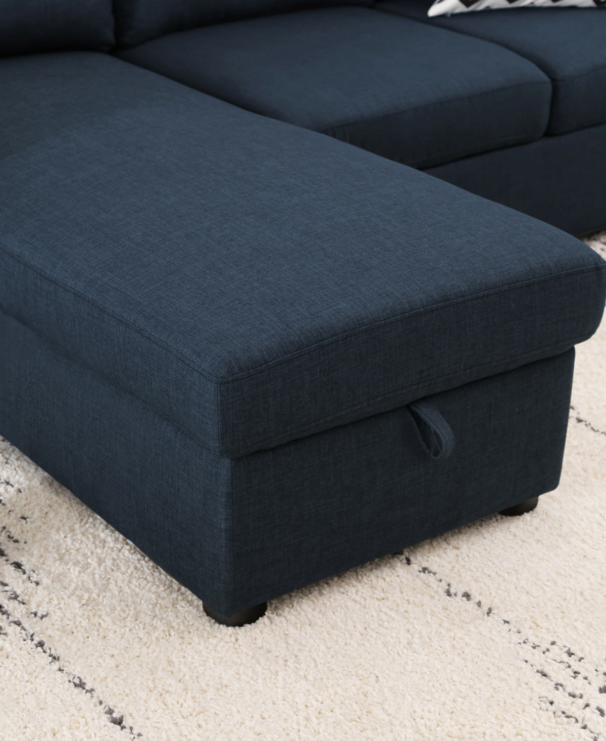 Newton Fabric 2 Piece Sleeper Sofa Sectional with Storage