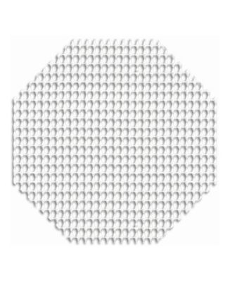 7' Octagon Polypropylene Red Area Rug main image 1