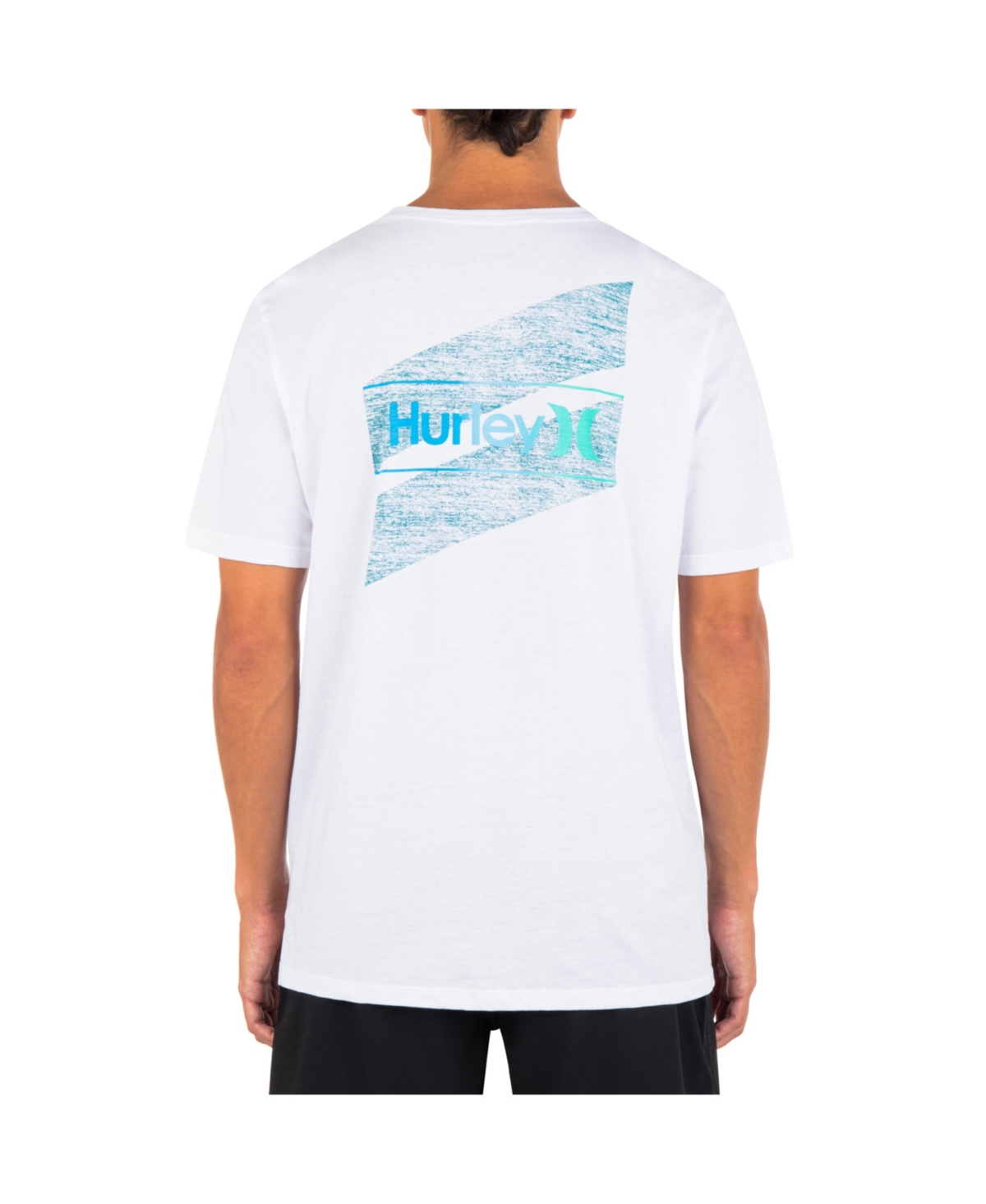 Hurley Men's Everyday One And Only Slashed Short Sleeve T-shirt In White