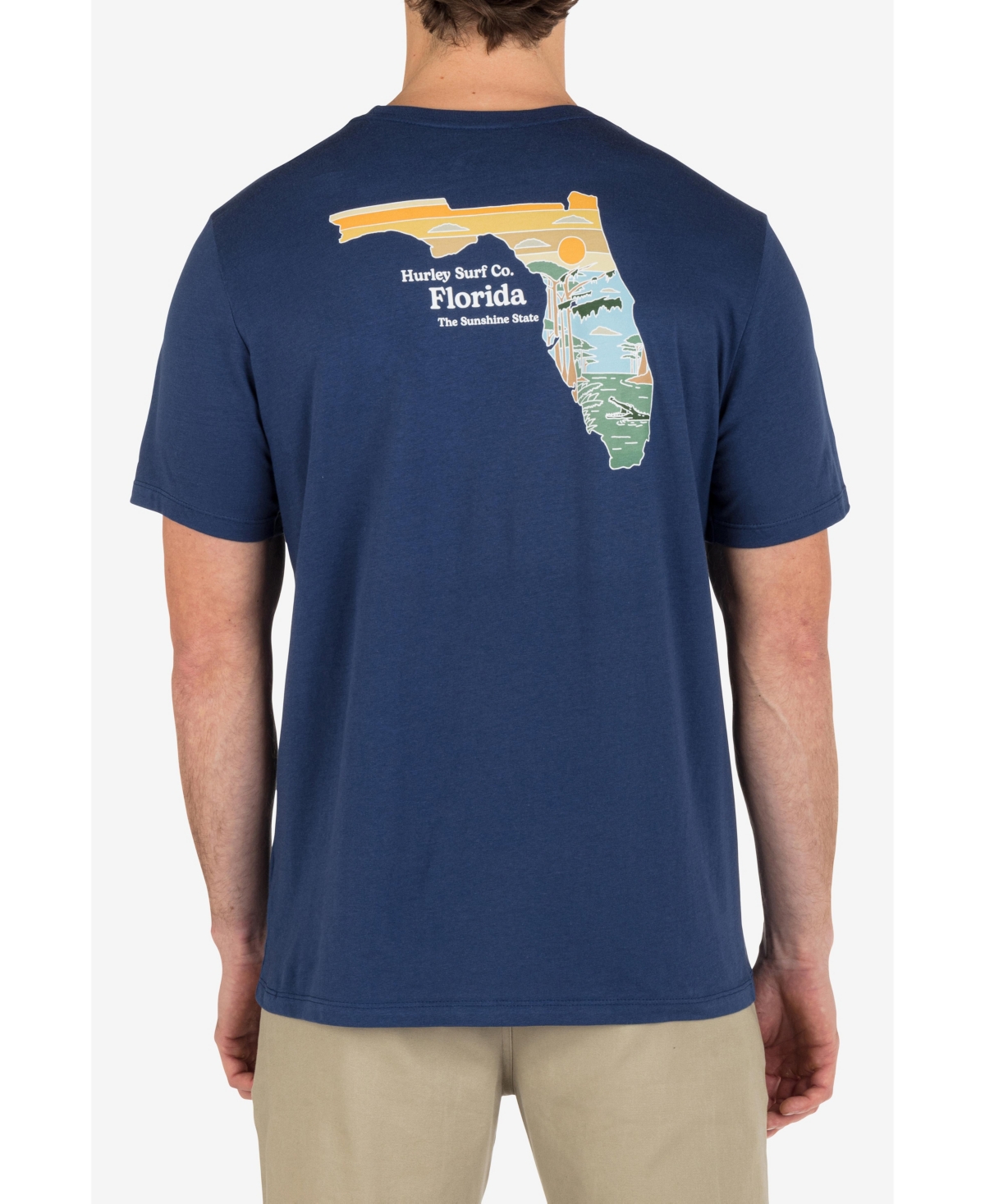 Hurley Men's Everyday State Pride Short Sleeve T-shirt In Florida,abyss