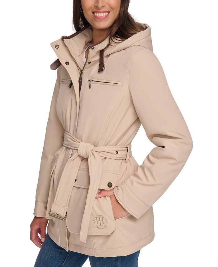 Tommy Hilfiger Women's Hooded Crest Pocket Raincoat - Macy's