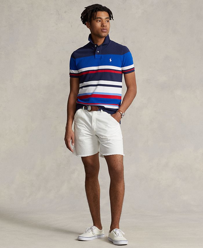 Polo Ralph Lauren Mens Classic Fit Striped Mesh Polo Shirt Macys 0017