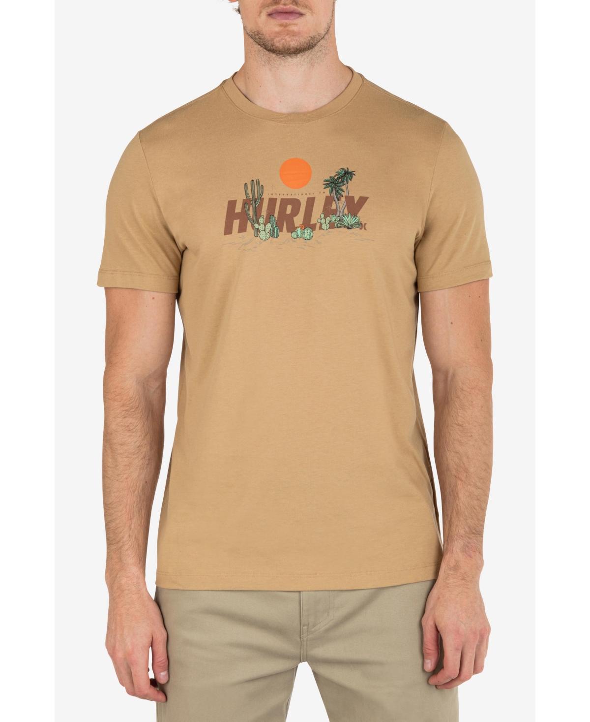 Hurley Men's Everyday Explore Deserted Short Sleeve T-shirt In Oak Jar Vanilla