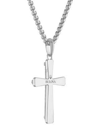 Men's Icon Damascus Steel Pendant Necklace in Sterling Silver, 24" + 2" extender