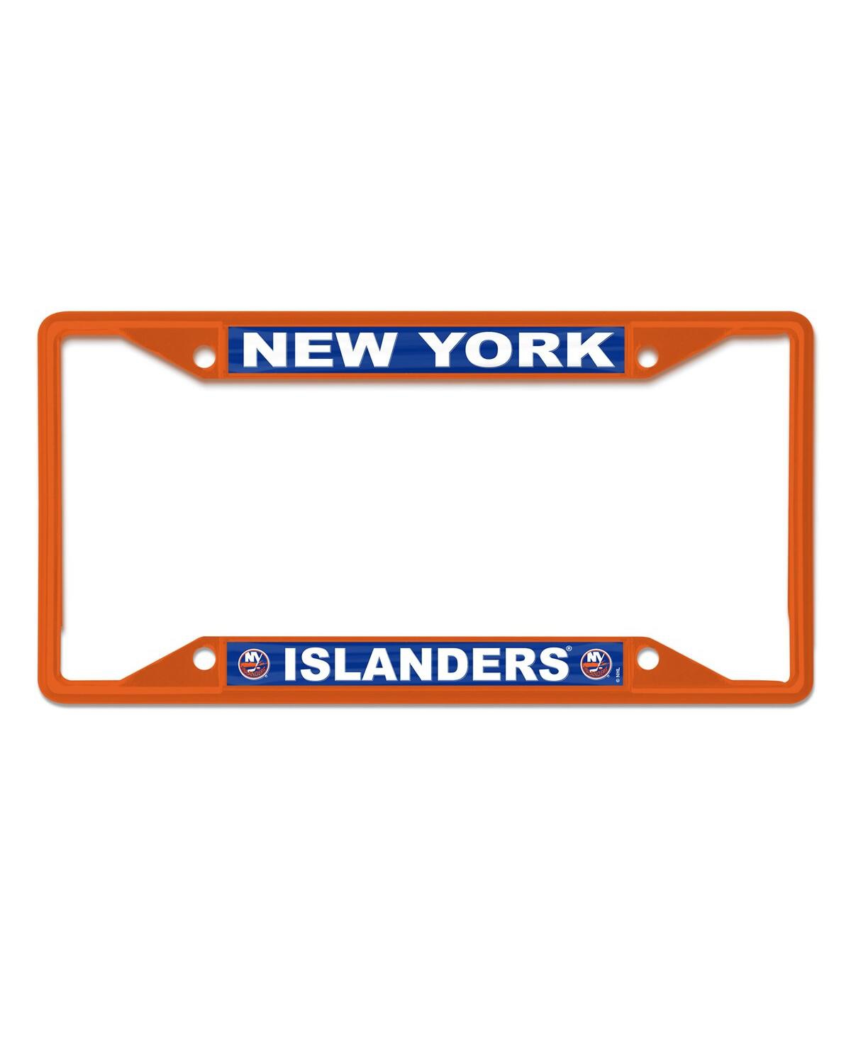 Shop Wincraft New York Islanders Chrome Colored License Plate Frame In Orange