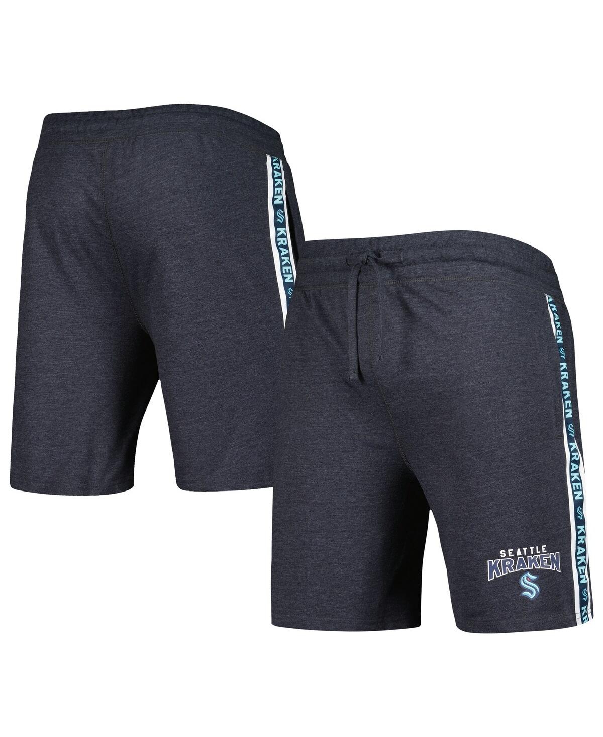 Concepts Sport Charcoal Seattle Kraken Team Stripe Shorts In Charcoal