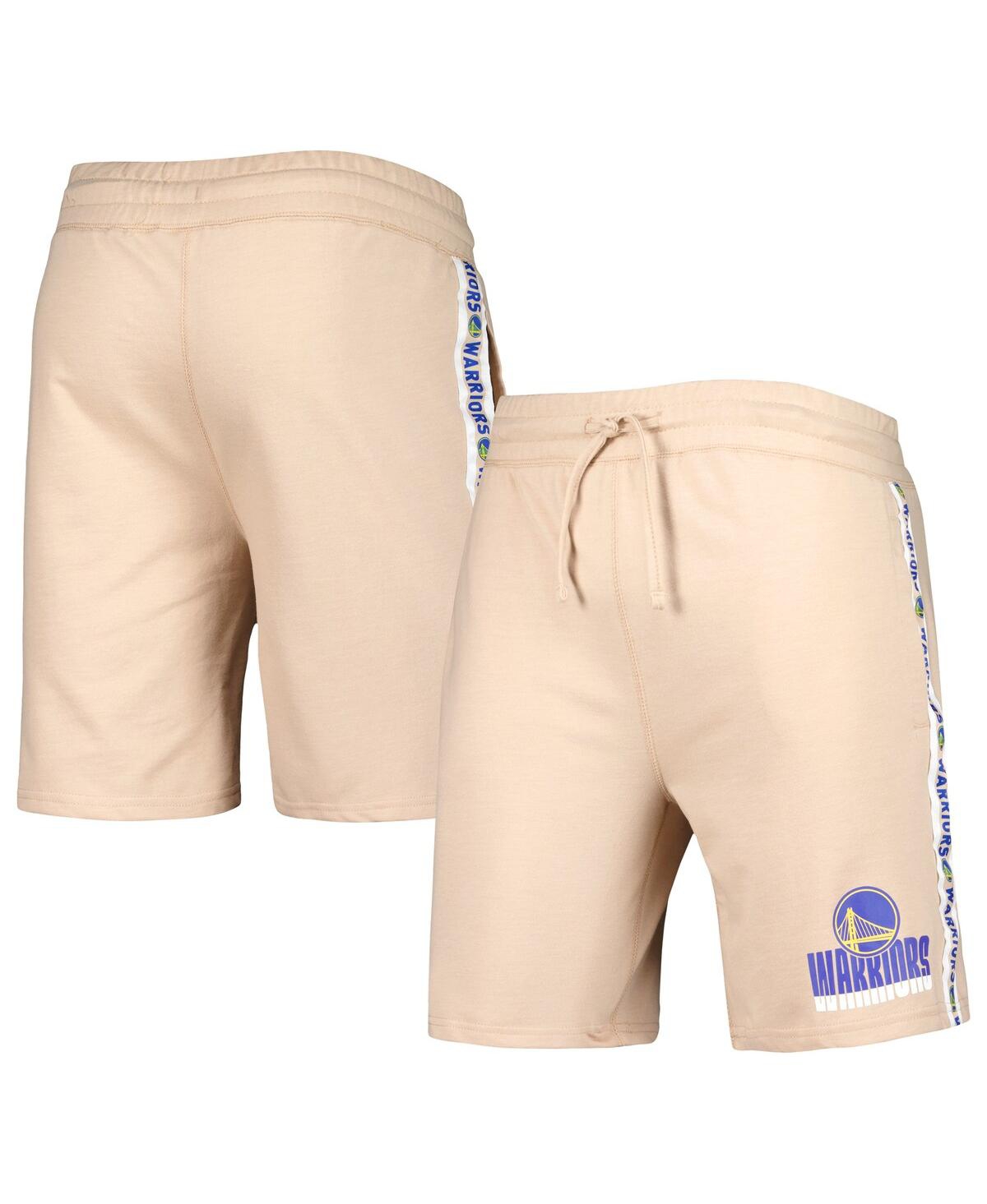 Concepts Sport Men's  Tan Golden State Warriors Team Stripe Shorts In Tan