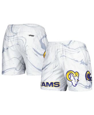 Men's White Los Angeles Rams Allover Marble Print Shorts