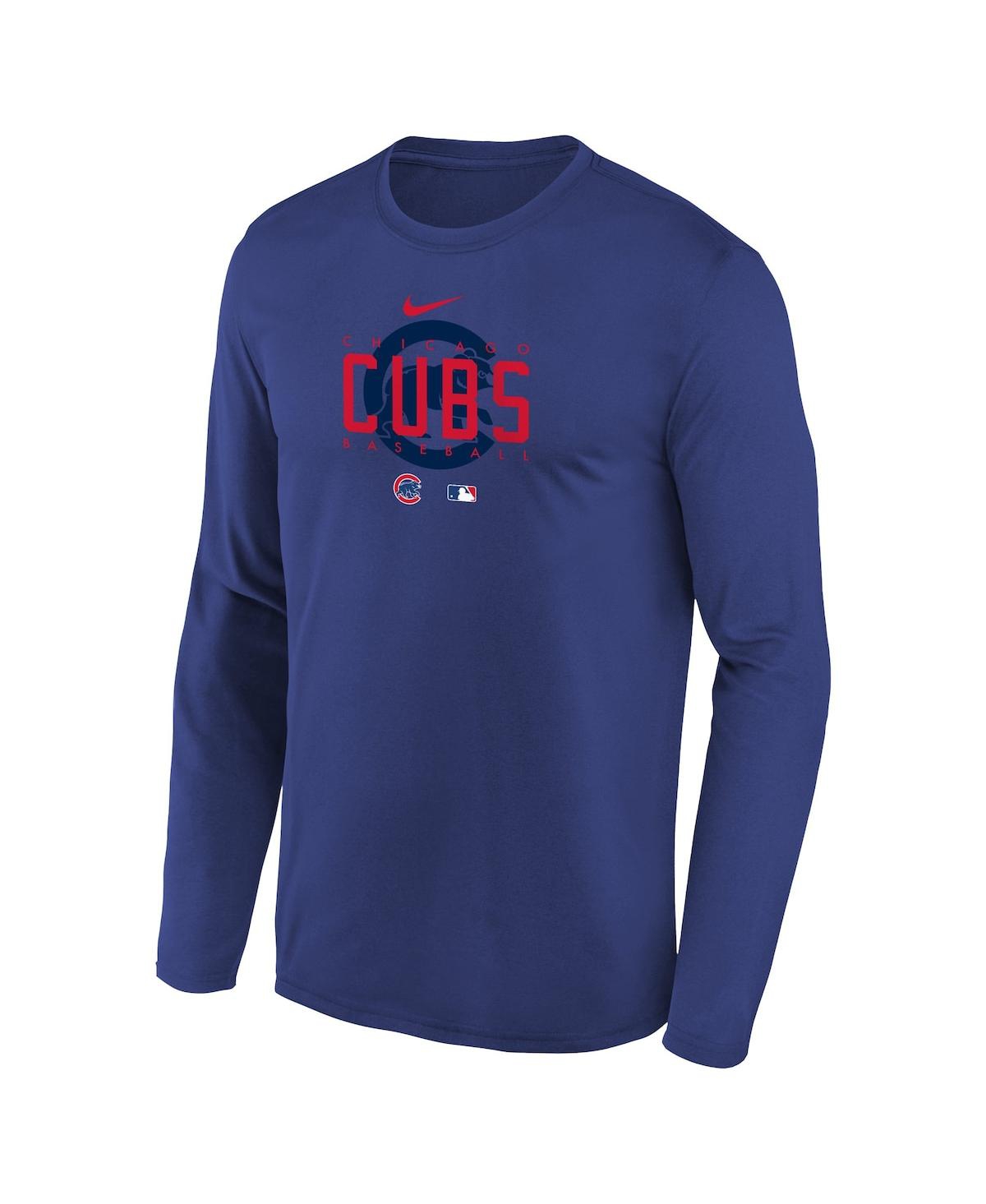 Youth Boys' Chicago Cubs Blue Logo Legend T-Shirt