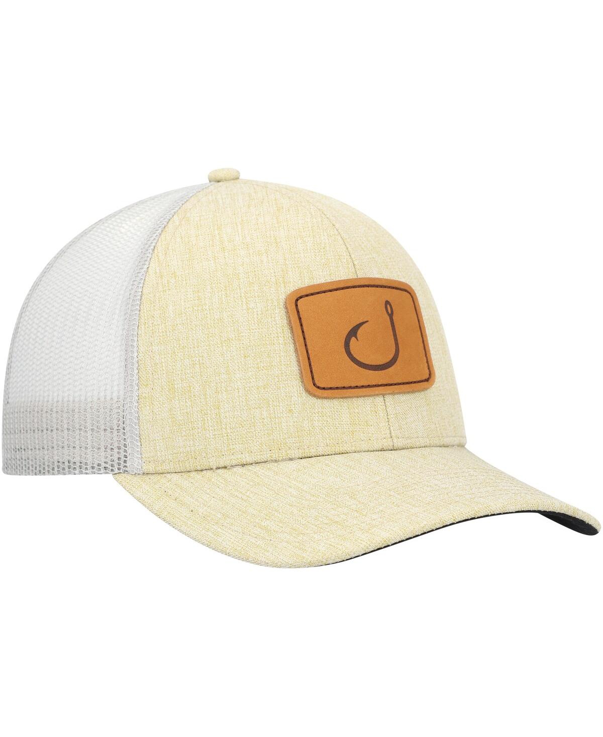 Shop Avid Men's  Tan, White Lay Day Trucker Snapback Hat In Tan,white
