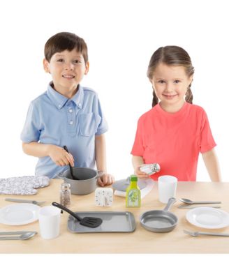 Melissa & Doug 22-Piece Play Kitchen Accessories Set - Utensils, Pot, Pans, and More