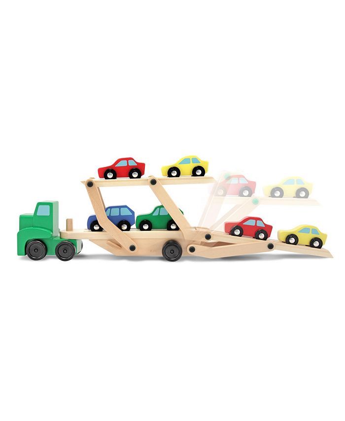 Melissa and Doug Melissa & Doug Car Carrier Truck and Cars Wooden Toy