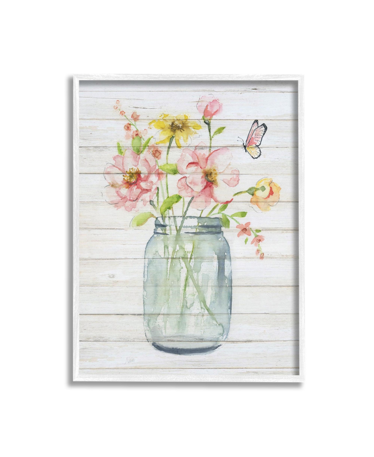 Stupell Industries Spring Wild Flower Assortment Framed Giclee Art, 11" X 1.5" X 14" In Multi-color