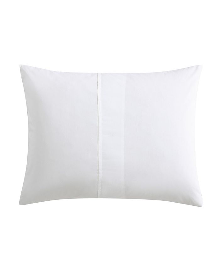 Vera Wang Lattice Solid Cotton Percale 7 Piece Duvet Cover Set, King