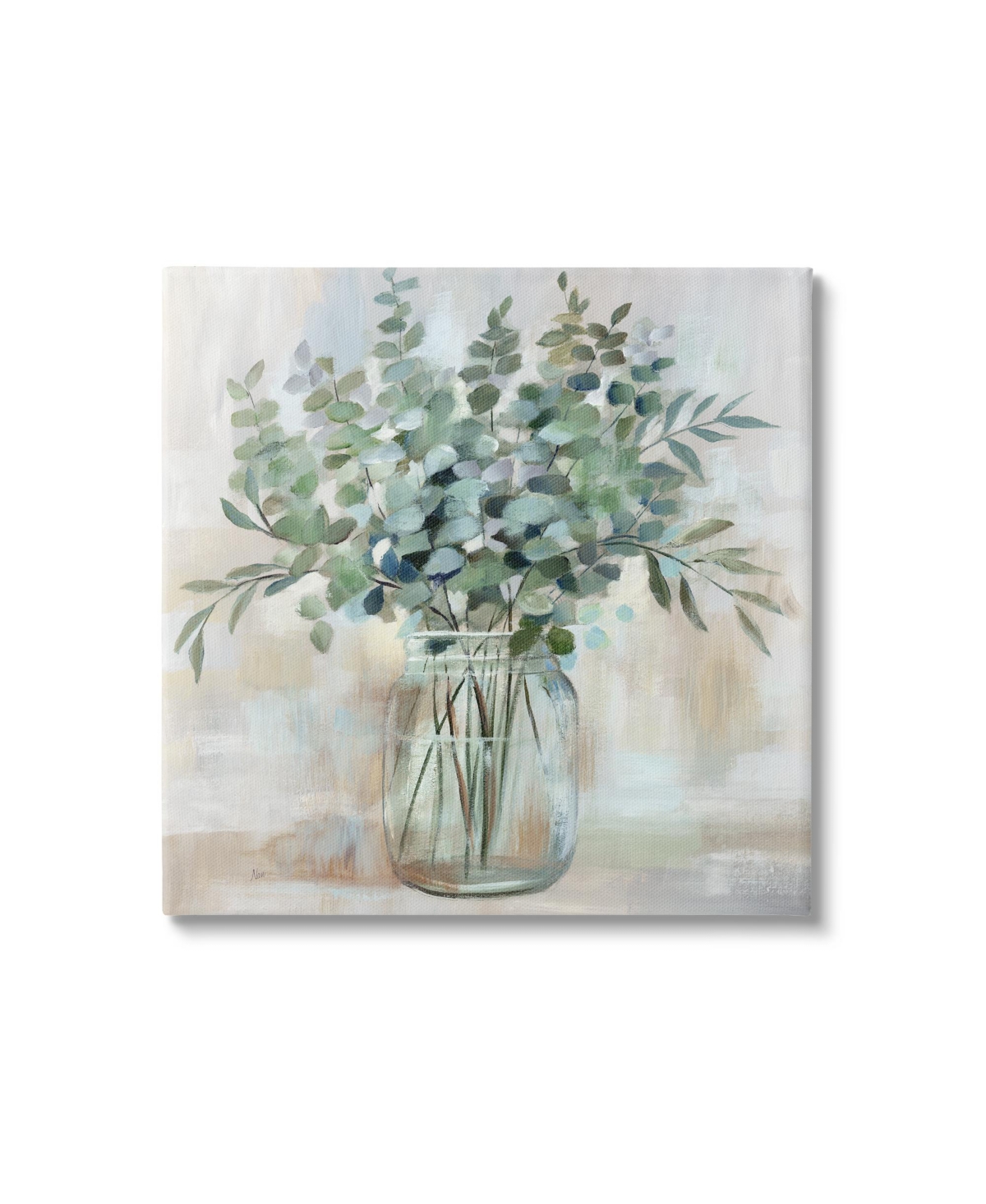 Stupell Industries Soothing Eucalyptus Botanical Arrangement Canvas Wall Art, 17" X 1.5" X 17" In Multi-color