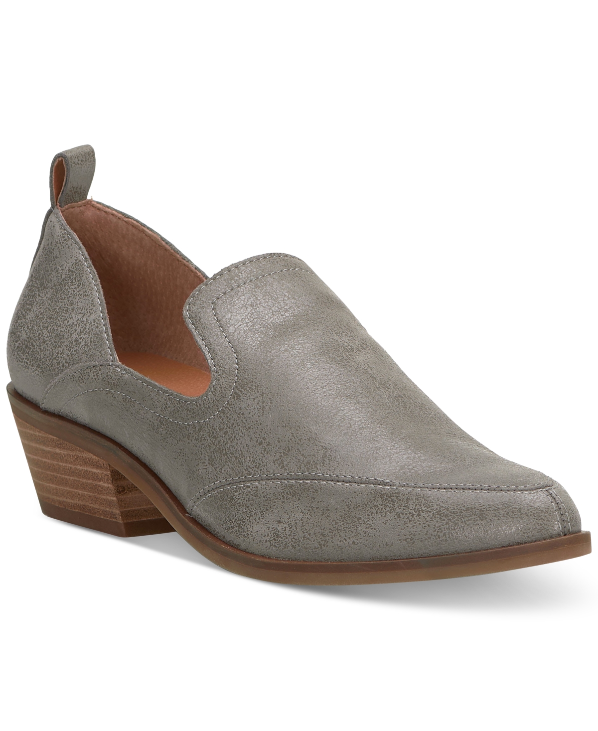 Lucky Brand Women's Mallanzo Pointed-toe Cutout Shooties In Titanium Leather