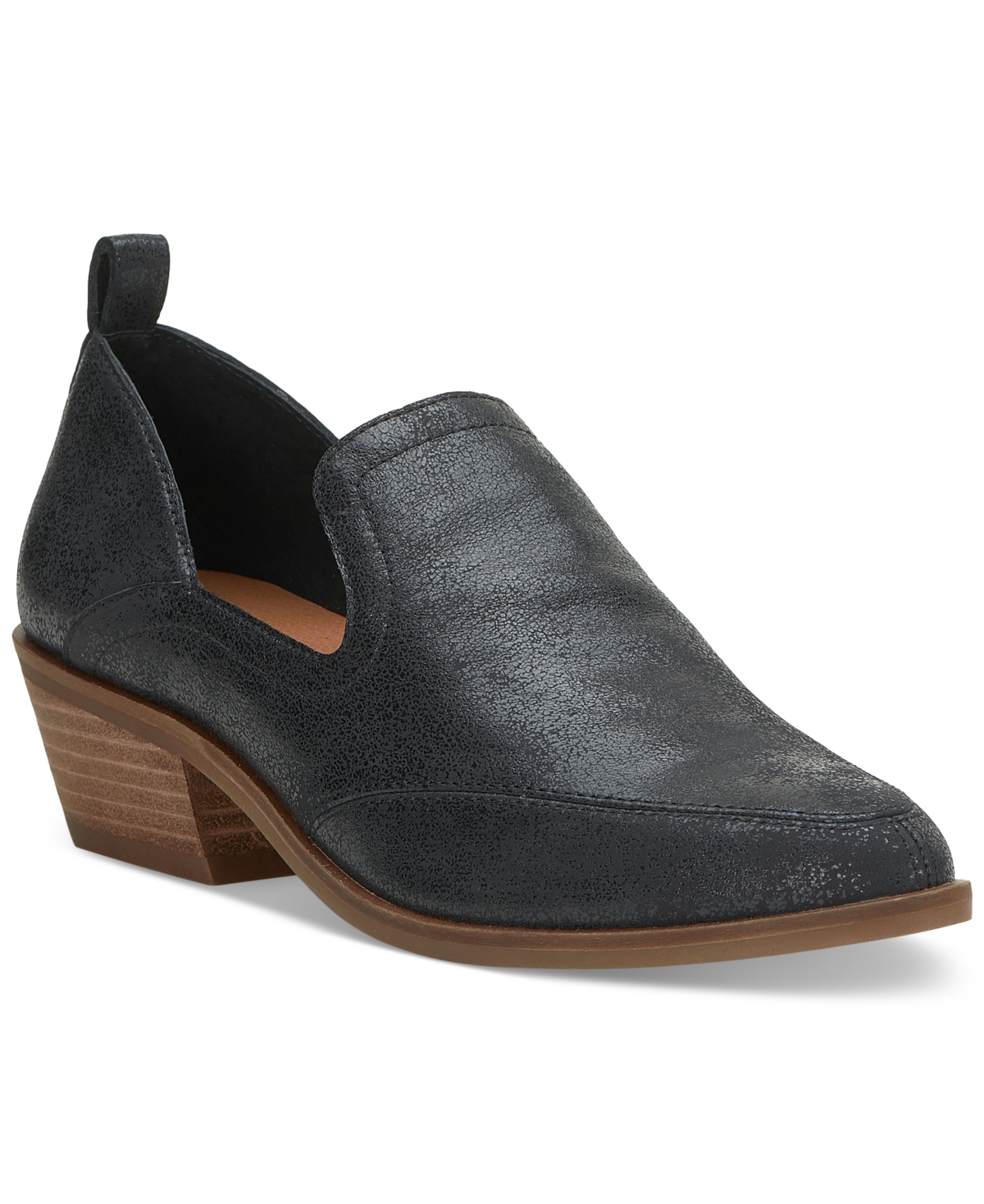 Lucky Brand Women's Mallanzo Pointed-toe Cutout Shooties In Black Leather