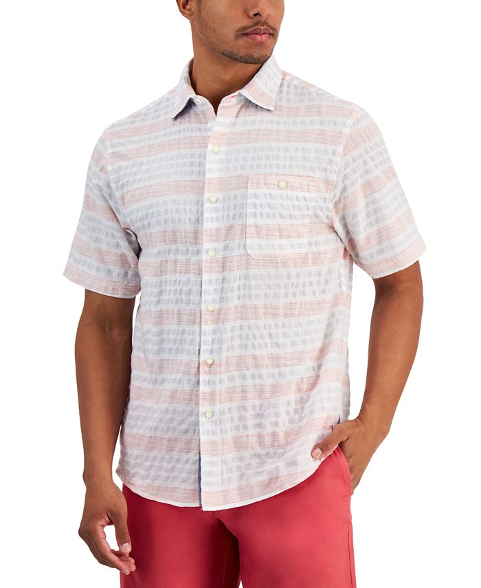 Tommy Bahama Men's Nova Wave Blue Sea Striped Shirt - Macy's