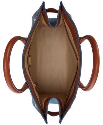 Devyn Denim with Leather Trim Extra-Large Tote Bag