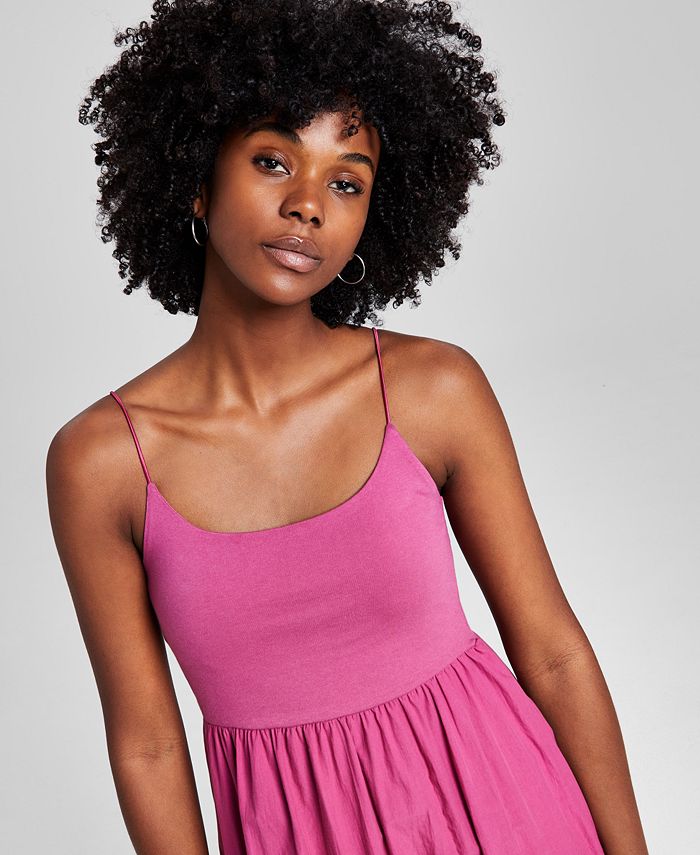 And Now This Women's Cotton MixedMedia Midi Dress Macy's