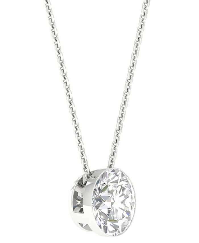 Macy's Diamond Solitaire 18" Pendant Necklace (1/2 ct. t.w.) in 14k
