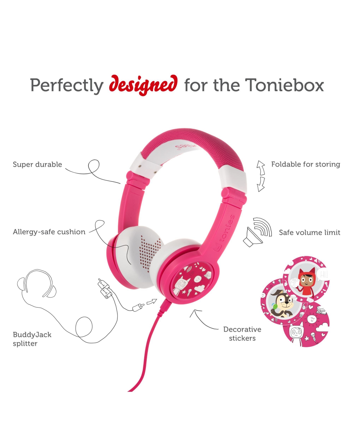 Tonies Headphones In Pink