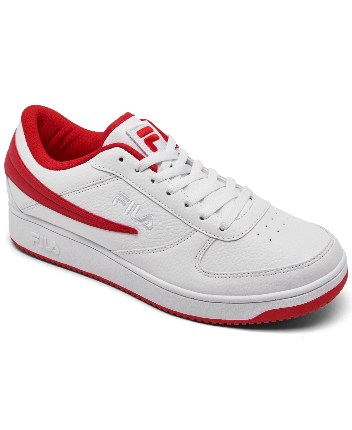 Men's A-Low Casual Sneakers from Finish Line - White, Red