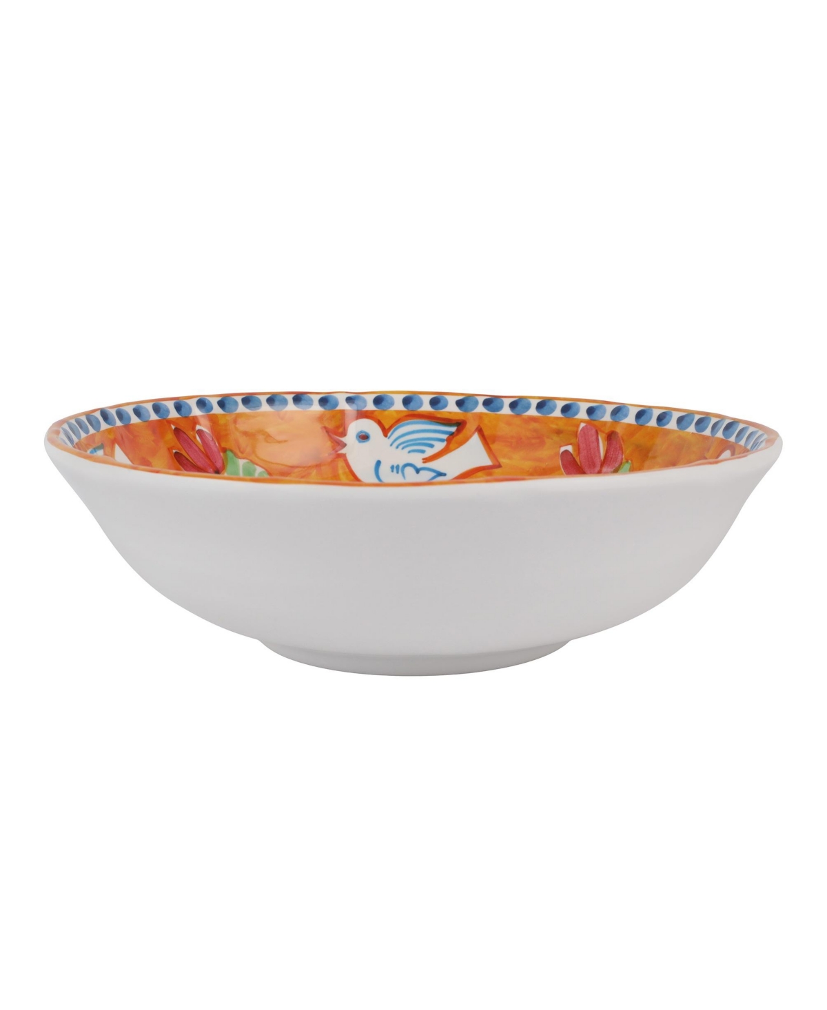 Shop Vietri Melamine Campagna Uccello Large Serving Bowl In Open Misce
