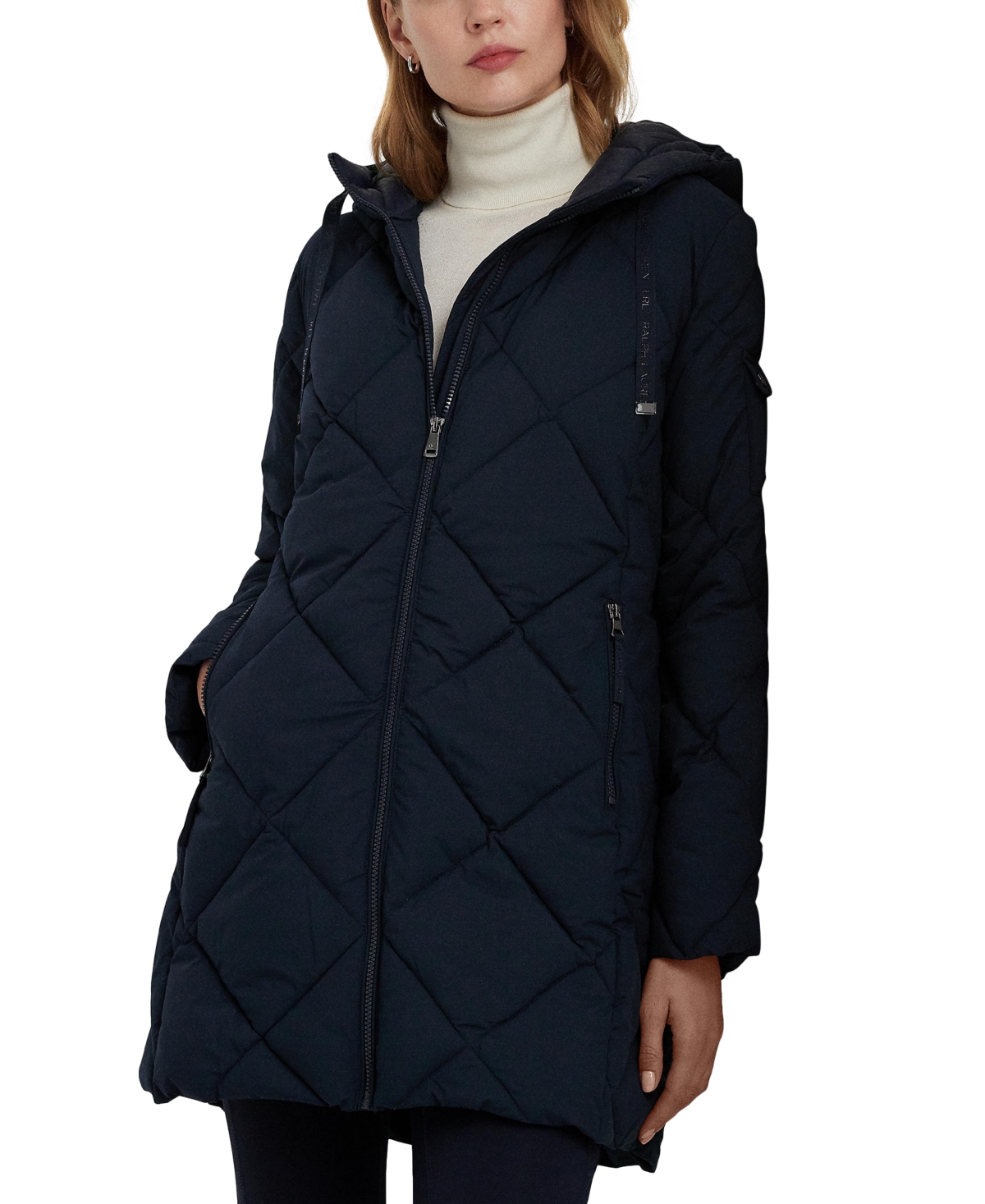 Lauren Ralph Lauren Women's Quilted Hooded Packable Puffer Coat In Navy