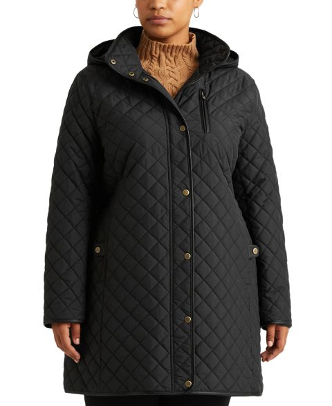 Женская куртка Lauren Ralph Lauren Quilted Coat PXS-3X, цвет: Чёрный