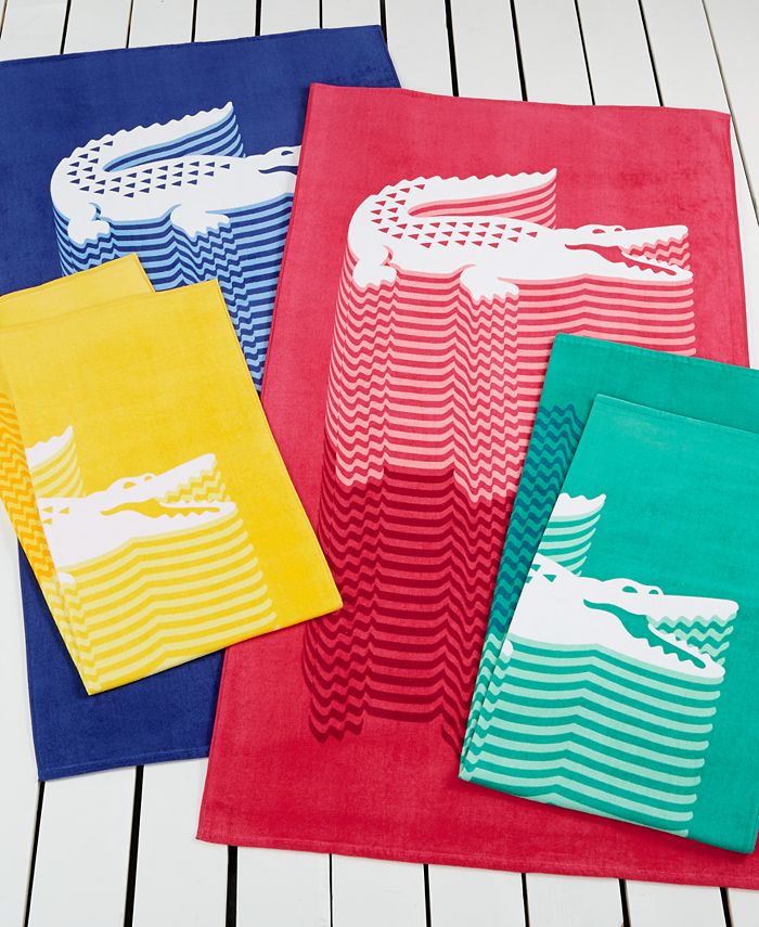 Lacoste CLOSEOUT! Croc Solid 30 x 54 Bath Towel - Macy's